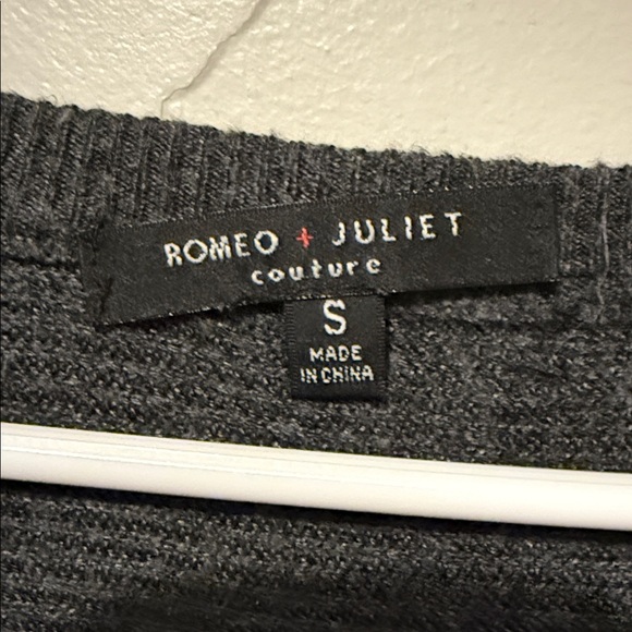 Romeo & Juliet Couture Charcoal Sweater Dress Small - Picture 2 of 8
